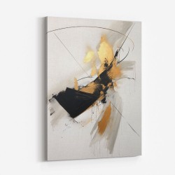 Strokes Black & Gold Abstract Wall Art