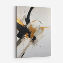 Strokes Black & Gold Abstract 5 Wall Art