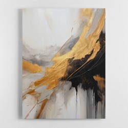 Strokes Black & Gold Abstract 6 Wall Art