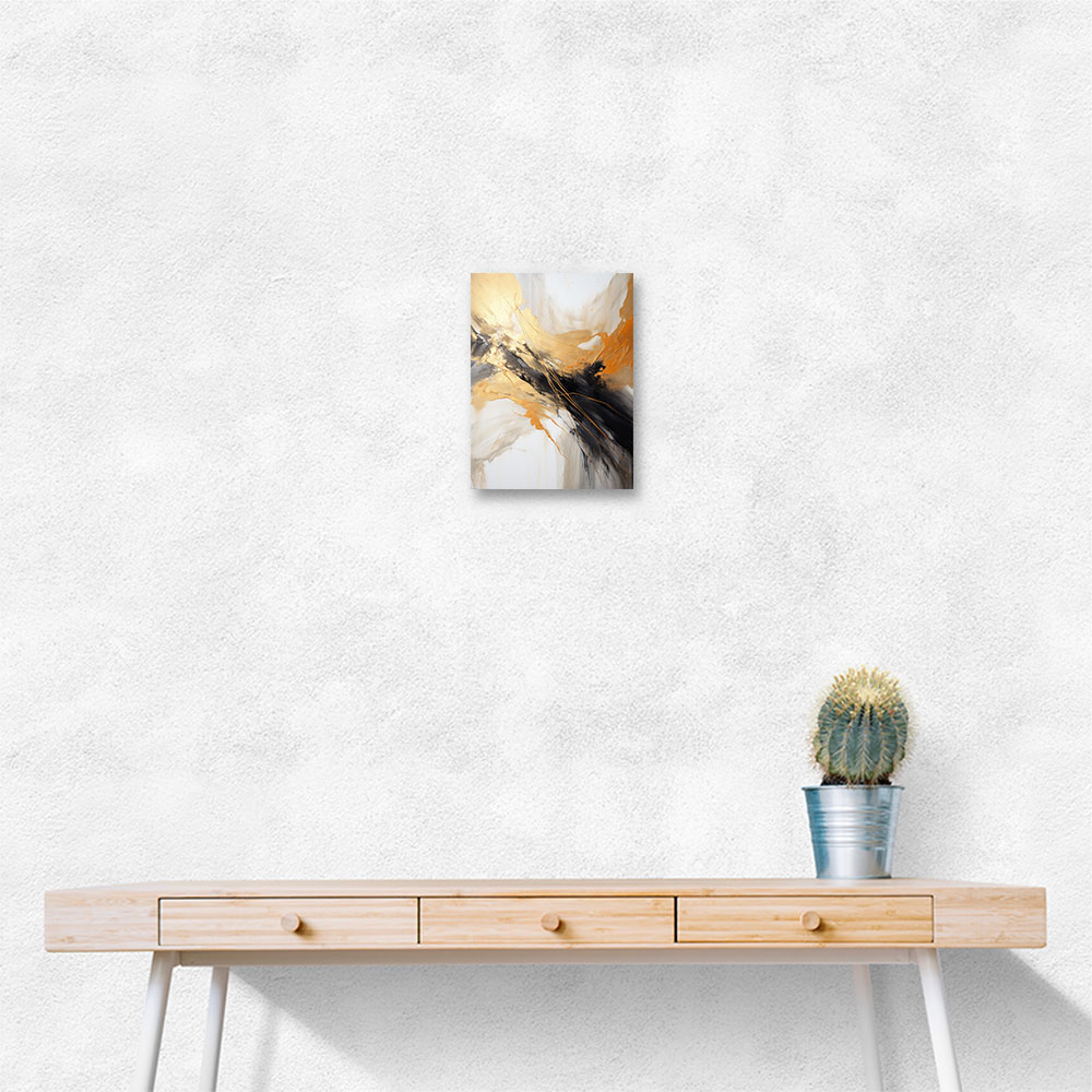 Strokes Black & Gold Abstract 7 Wall Art Strokes Black & Gold Abstract 7 Wall Art