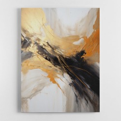 Strokes Black & Gold Abstract 7 Wall Art