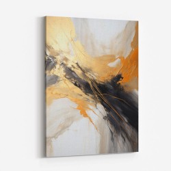 Strokes Black & Gold Abstract 7 Wall Art