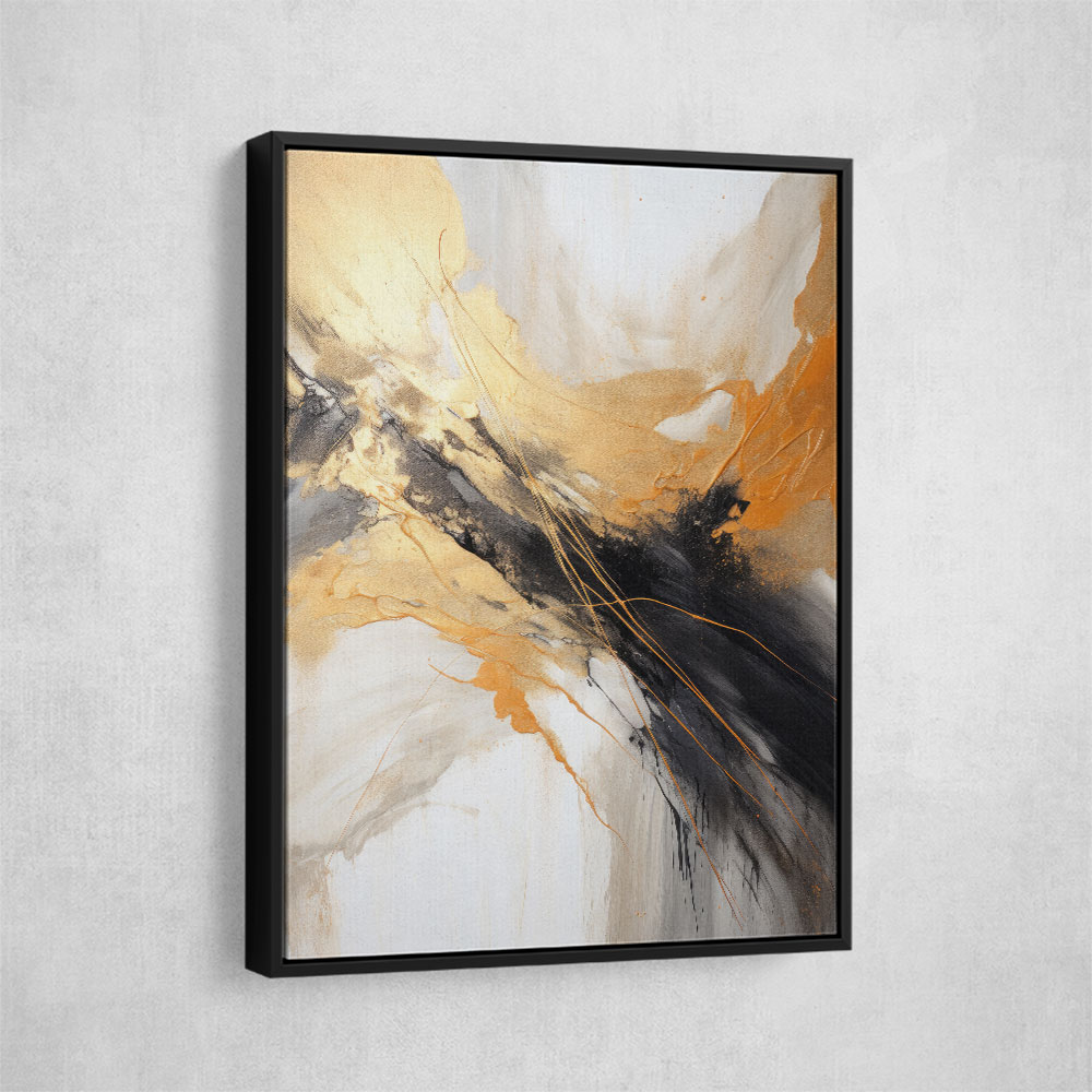 Strokes Black & Gold Abstract 7 Wall Art Strokes Black & Gold Abstract 7 Wall Art