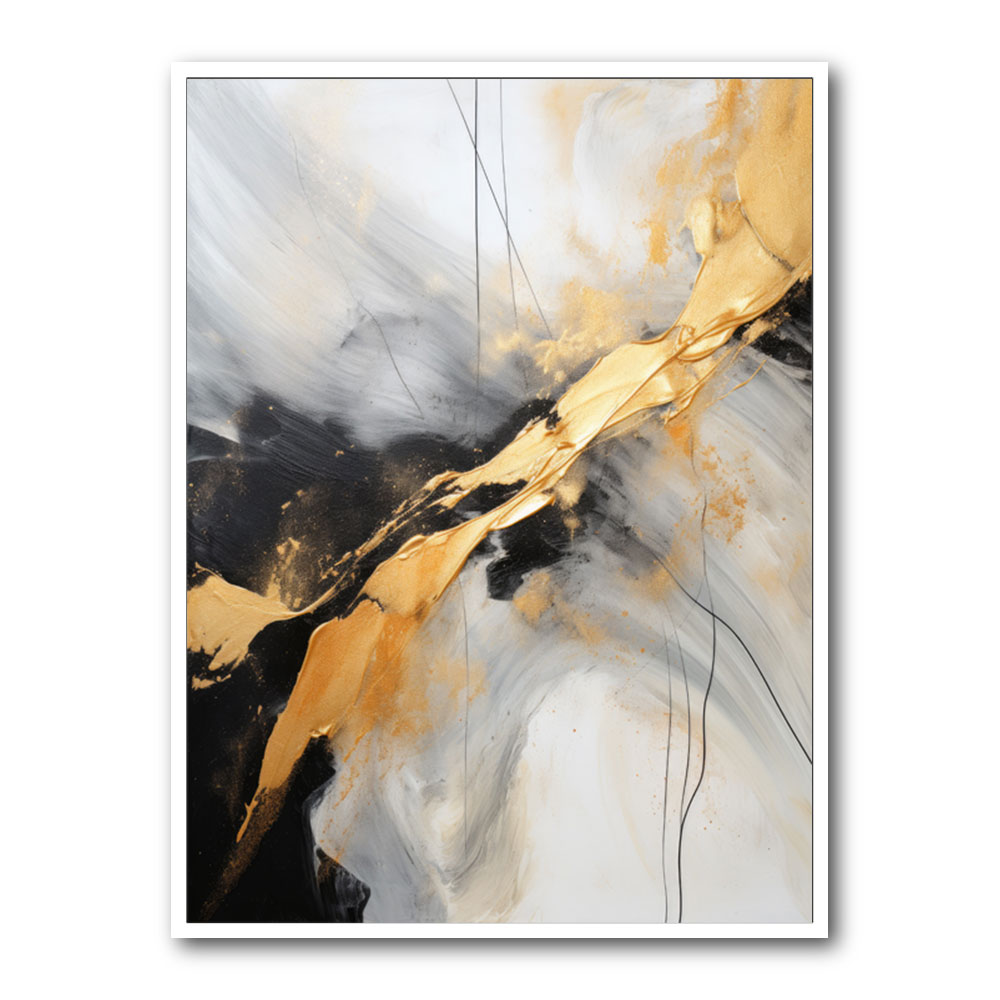 Strokes Black & Gold Abstract 8 Wall Art Strokes Black & Gold Abstract 8 Wall Art