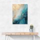 Turquoise & Gold Abstract Wall Art