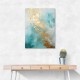 Turquoise & Gold 2 Abstract Wall Art Turquoise & Gold 2 Abstract Wall Art