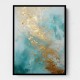 Choose Product Type:: Framed Canvas Turquoise & Gold 2 Abstract Wall Art
