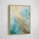 Turquoise & Gold 2 Abstract Wall Art Turquoise & Gold 2 Abstract Wall Art