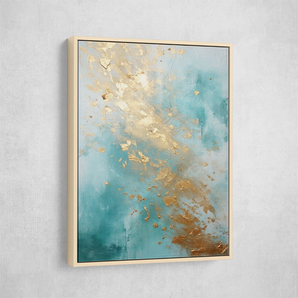 Turquoise & Gold 2 Abstract Wall Art Turquoise & Gold 2 Abstract Wall Art