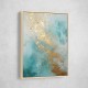 Turquoise & Gold 2 Abstract Wall Art Turquoise & Gold 2 Abstract Wall Art