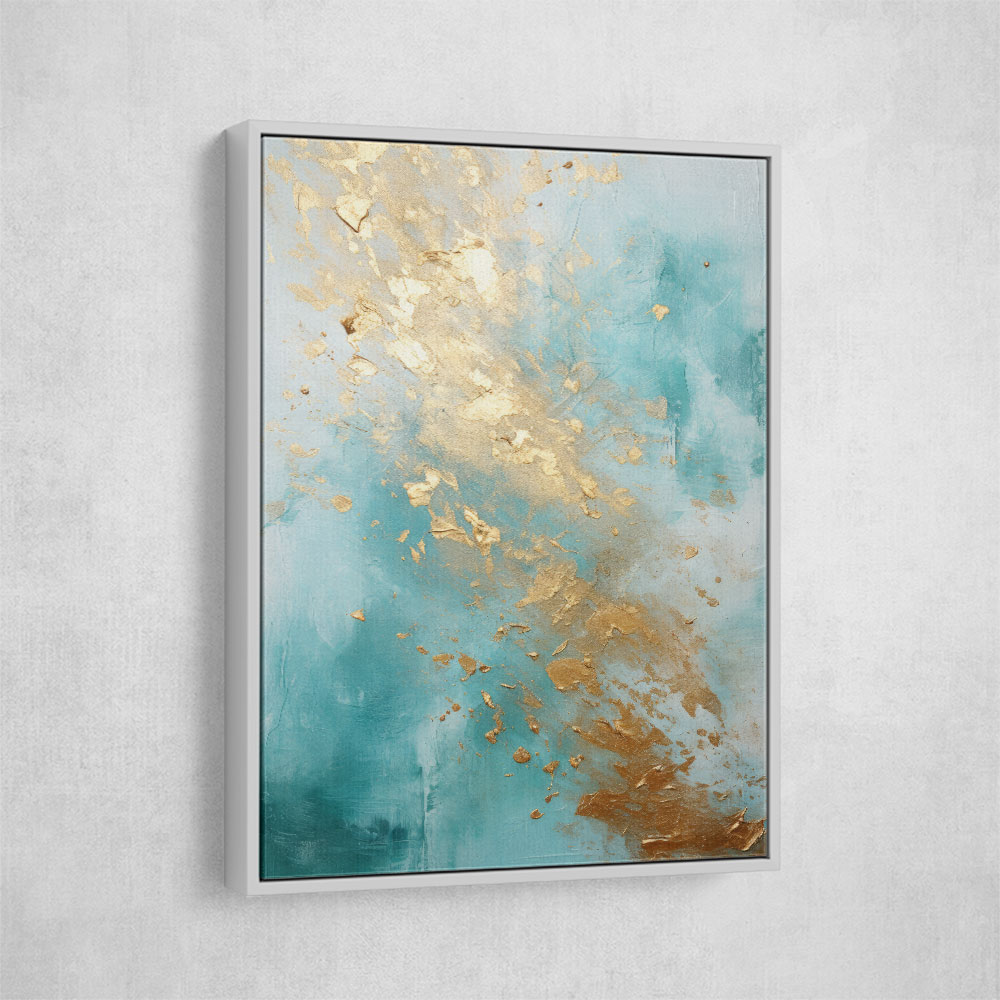 Turquoise & Gold 2 Abstract Wall Art Turquoise & Gold 2 Abstract Wall Art