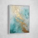 Turquoise & Gold 2 Abstract Wall Art Turquoise & Gold 2 Abstract Wall Art