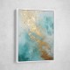 Turquoise & Gold 2 Abstract Wall Art Turquoise & Gold 2 Abstract Wall Art