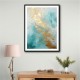 Turquoise & Gold 2 Abstract Wall Art Turquoise & Gold 2 Abstract Wall Art