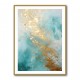 Turquoise & Gold 2 Abstract Wall Art Turquoise & Gold 2 Abstract Wall Art
