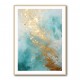 Turquoise & Gold 2 Abstract Wall Art Turquoise & Gold 2 Abstract Wall Art