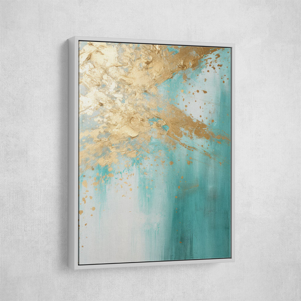 Turquoise & Gold 4 Abstract Wall Art Turquoise & Gold 4 Abstract Wall Art