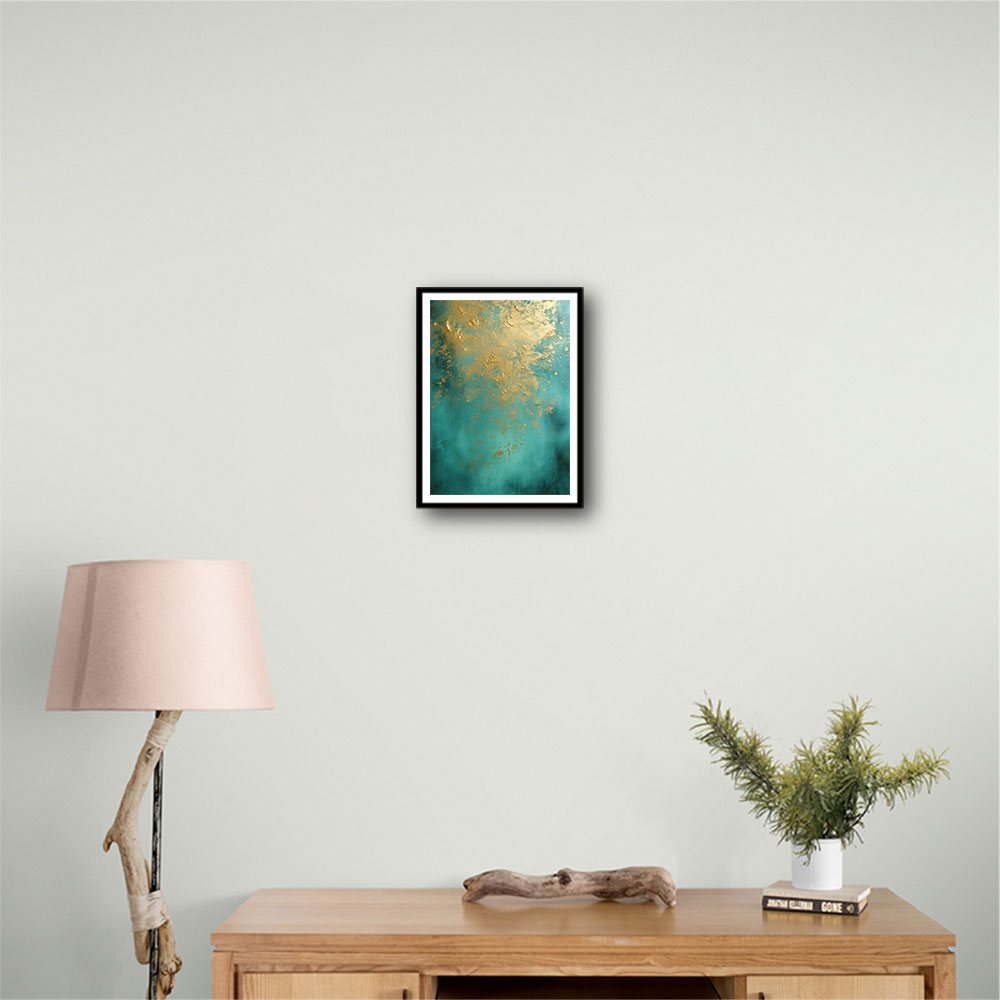 Turquoise & Gold 7 Abstract Wall Art Turquoise & Gold 7 Abstract Wall Art