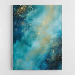 Turquoise & Gold 10 Abstract Wall Art