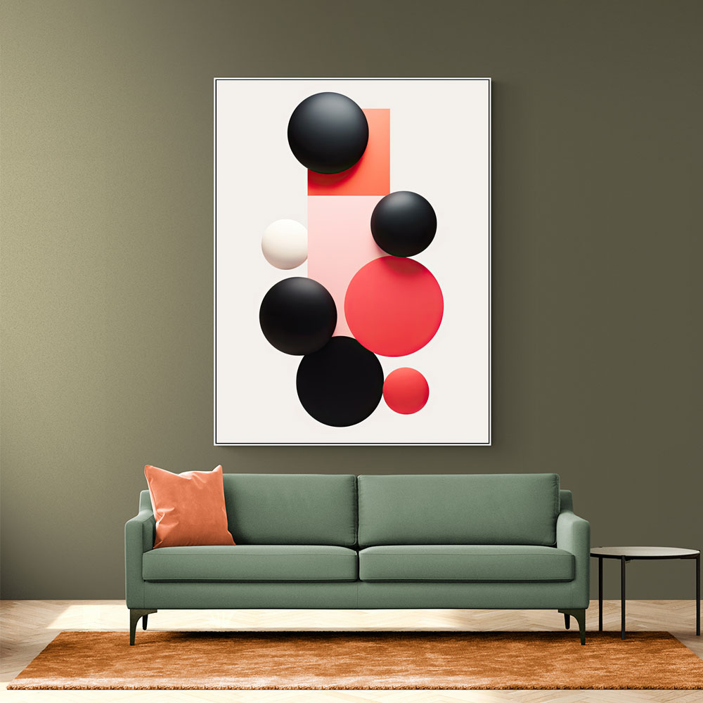 Spheres Abstract Shapes 4 Wall Art