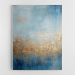 Blue & Gold Abstract Wall Art