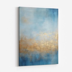 Blue & Gold Abstract Wall Art
