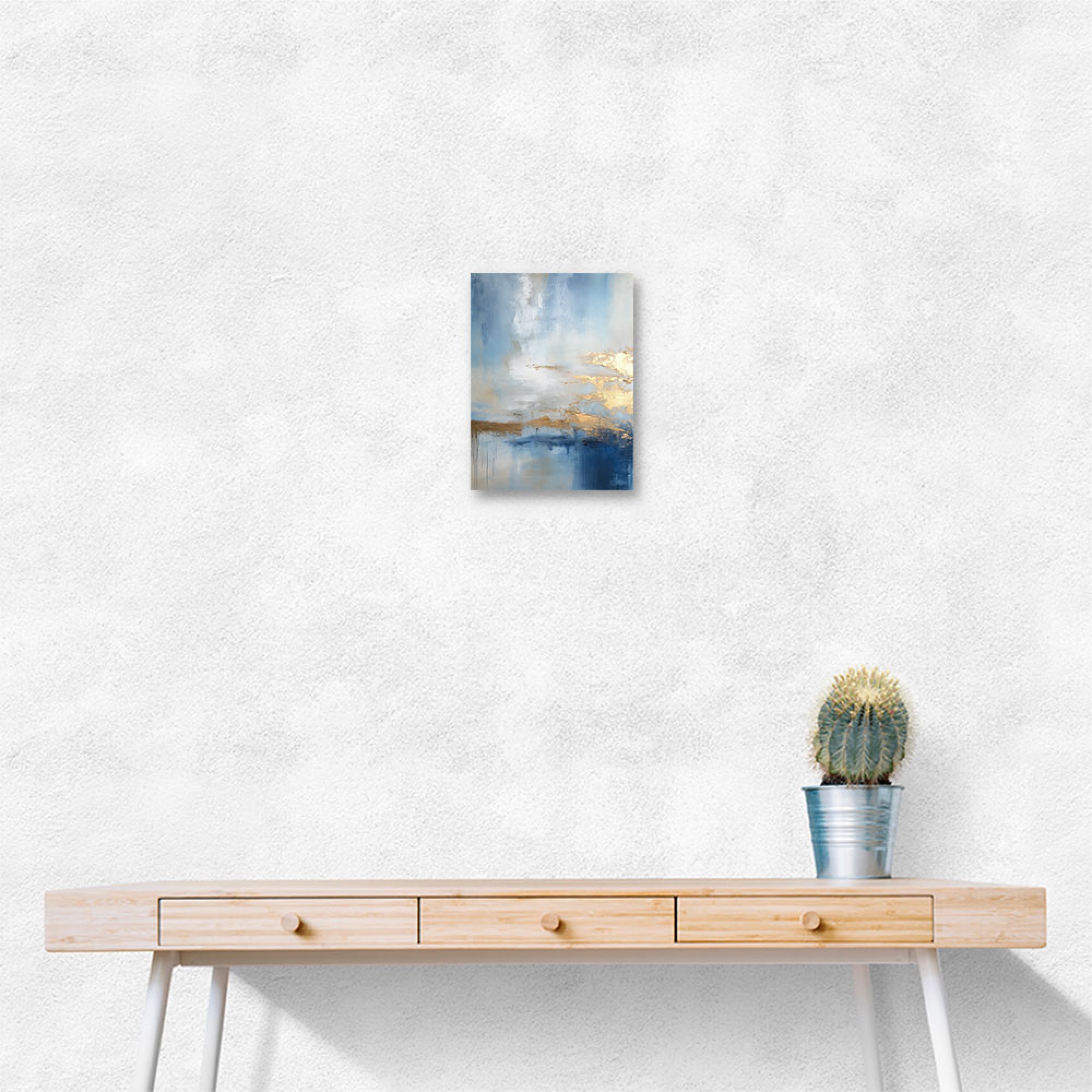 Blue & Gold Abstract 1 Wall Art