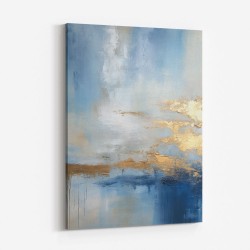 Blue & Gold Abstract 1 Wall Art