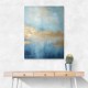 Blue & Gold Abstract 3 Wall Art