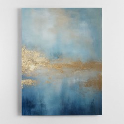 Blue & Gold Abstract 3 Wall Art