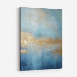 Blue & Gold Abstract 3 Wall Art