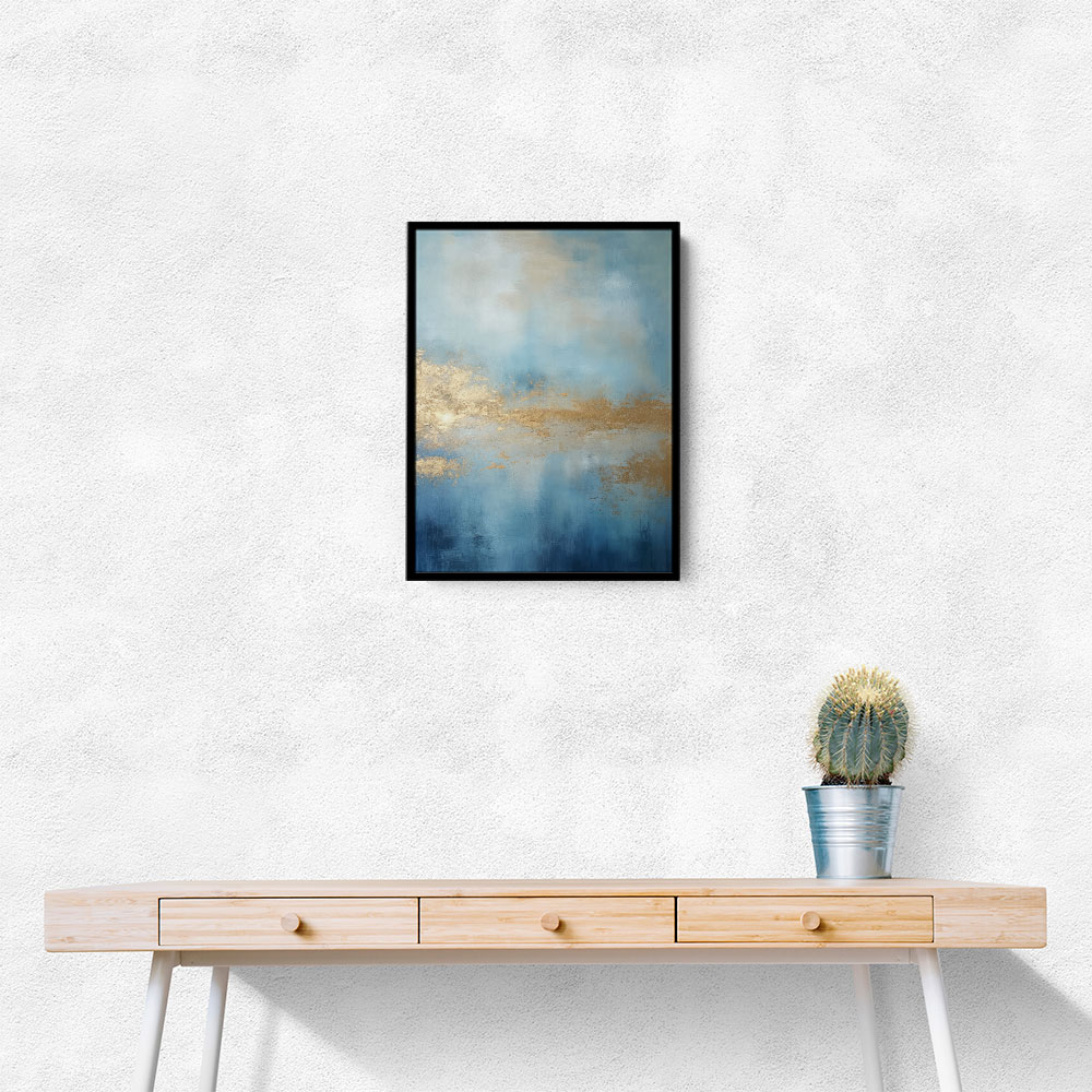 Blue & Gold Abstract 3 Wall Art