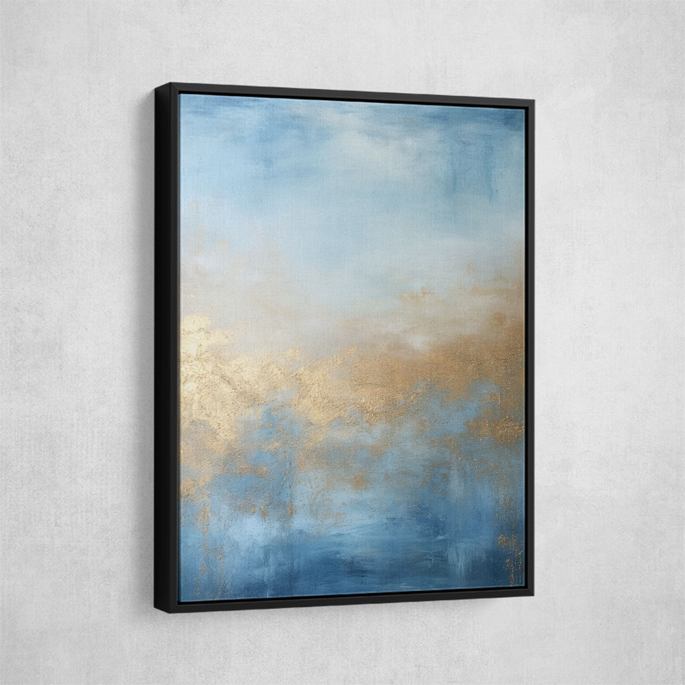 Blue & Gold Abstract 4 Wall Art