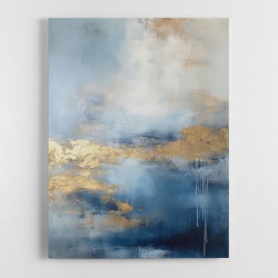 Blue & Gold Abstract 5 Wall Art