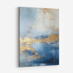 Blue & Gold Abstract 5 Wall Art