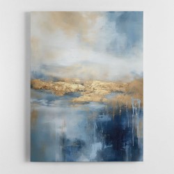 Blue & Gold Abstract 6 Wall Art