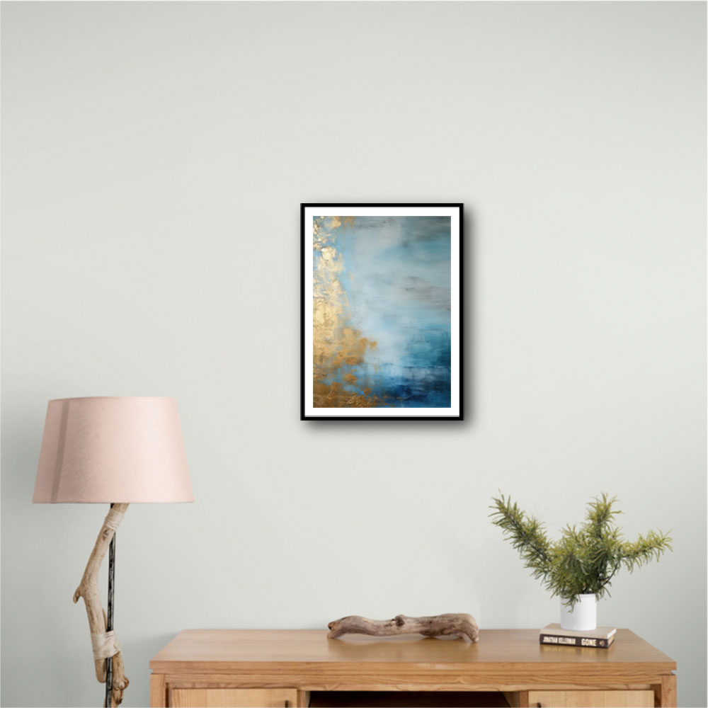 Blue & Gold Abstract 7 Wall Art