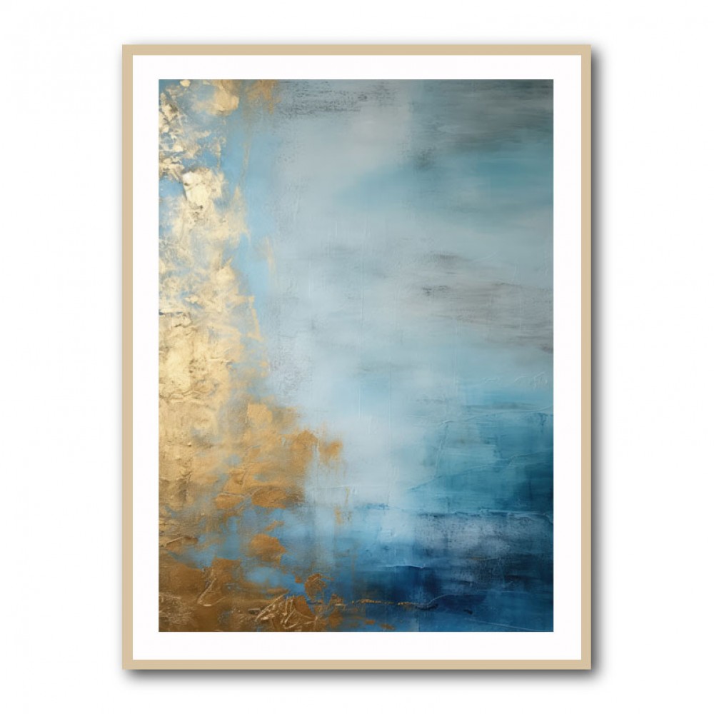 Blue & Gold Abstract 7 Wall Art Blue & Gold Abstract 7 Wall Art