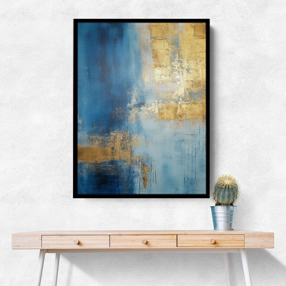 Blue & Gold Abstract 8 Wall Art