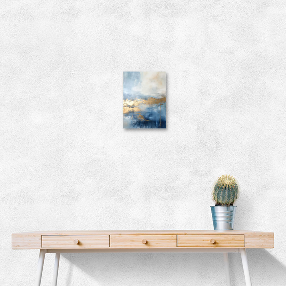 Blue & Gold Abstract 9 Wall Art Blue & Gold Abstract 9 Wall Art
