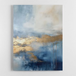 Blue & Gold Abstract 9 Wall Art