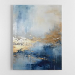 Blue & Gold Abstract 10 Wall Art