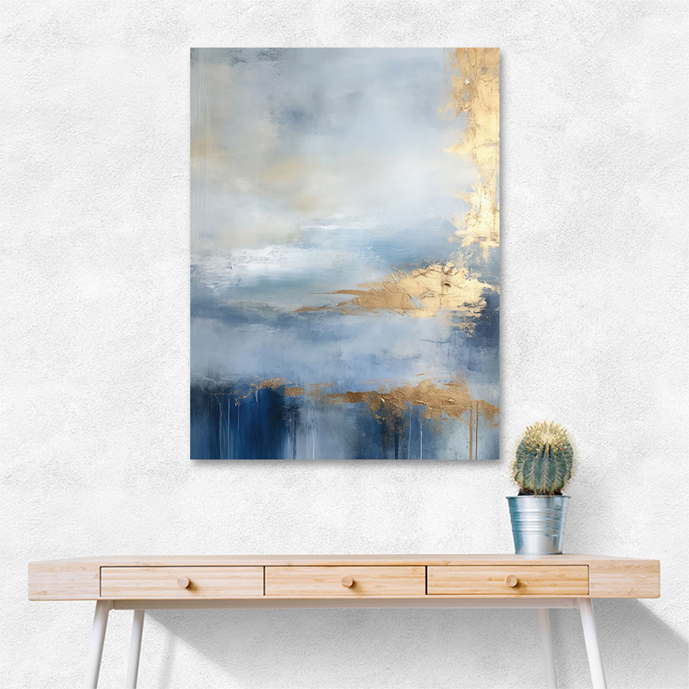Blue & Gold Abstract 11 Wall Art Blue & Gold Abstract 11 Wall Art