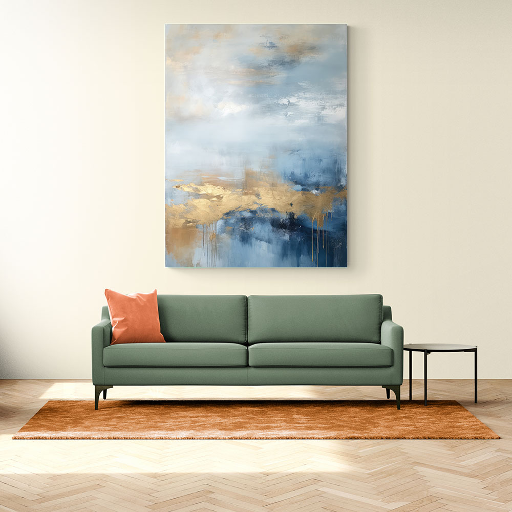 Blue & Gold Abstract 12 Wall Art Blue & Gold Abstract 12 Wall Art
