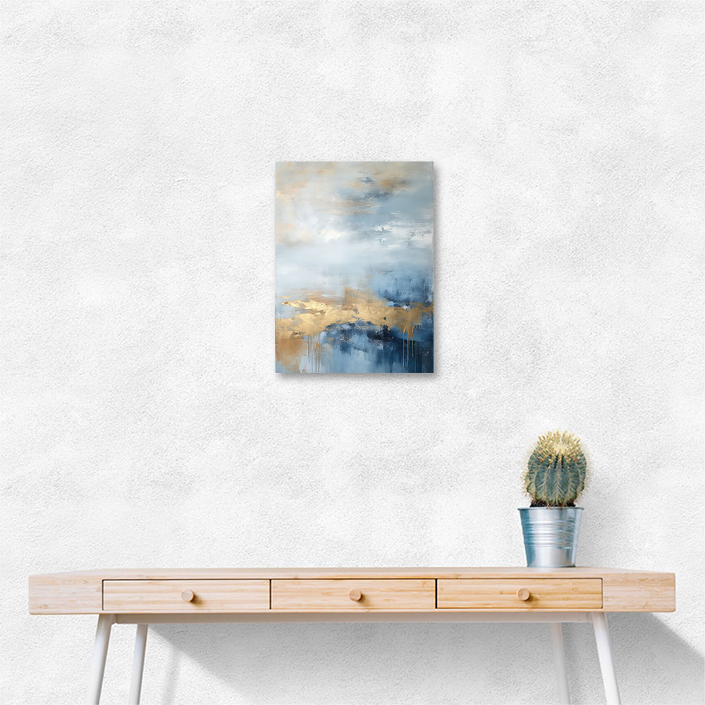 Blue & Gold Abstract 12 Wall Art Blue & Gold Abstract 12 Wall Art