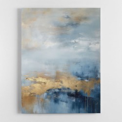 Blue & Gold Abstract 12 Wall Art