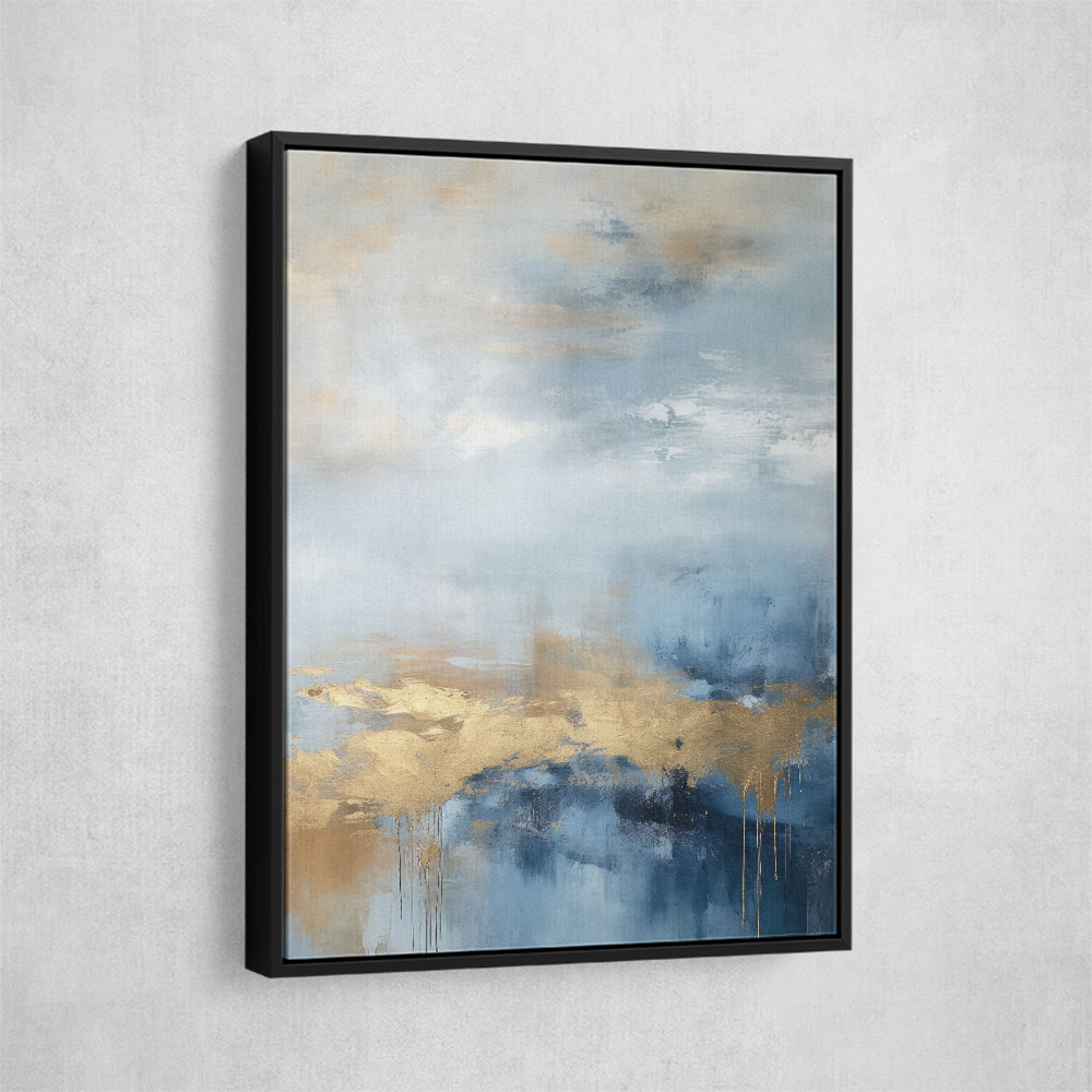 Blue & Gold Abstract 12 Wall Art Blue & Gold Abstract 12 Wall Art
