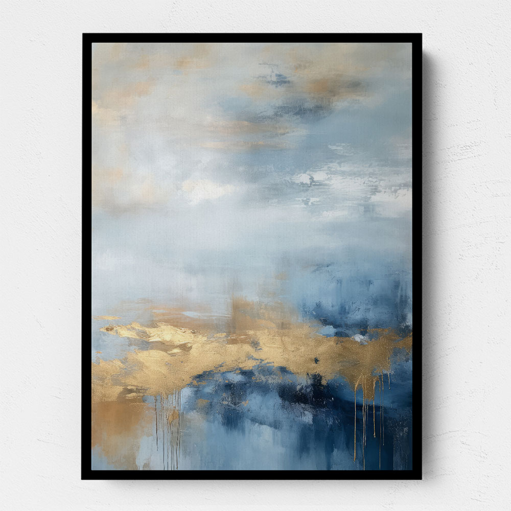 Blue & Gold Abstract 12 Wall Art Blue & Gold Abstract 12 Wall Art