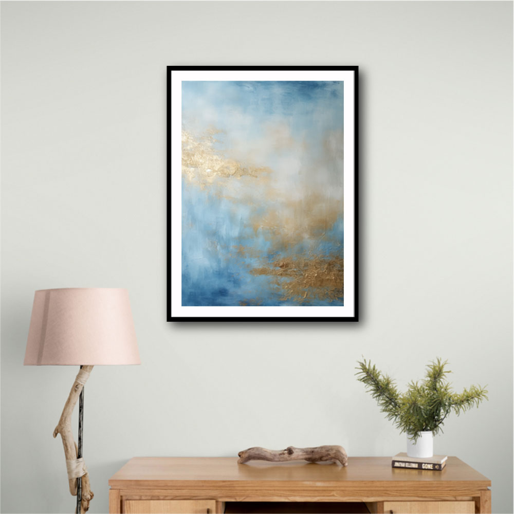 Blue & Gold Abstract 14 Wall Art Blue & Gold Abstract 14 Wall Art
