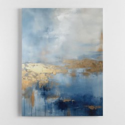 Blue & Gold Abstract 15 Wall Art